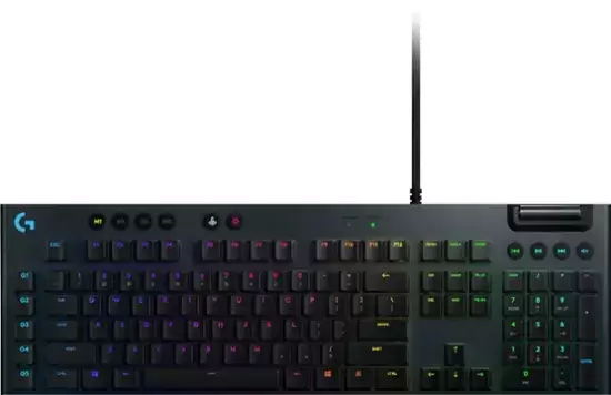 Logitech - G815 LIGHTSYNC Full-size Wired Mechanical GL Clicky Switch Gaming Keyboard with RGB Backlighting