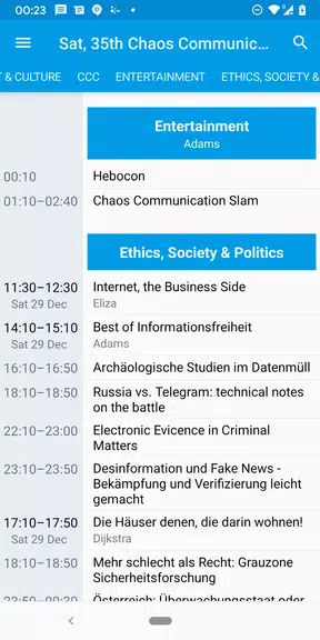 Giggity (schedule viewer) screenshot 3
