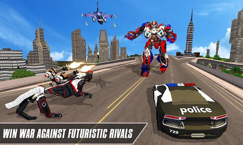 Multi Robot Transform Car Game captura de pantalla 2