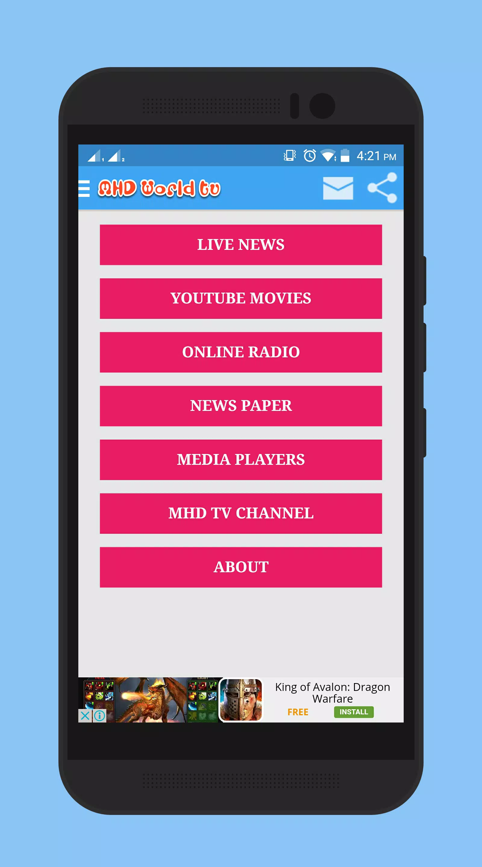 Mhd world tv স্ক্রিনশট 2