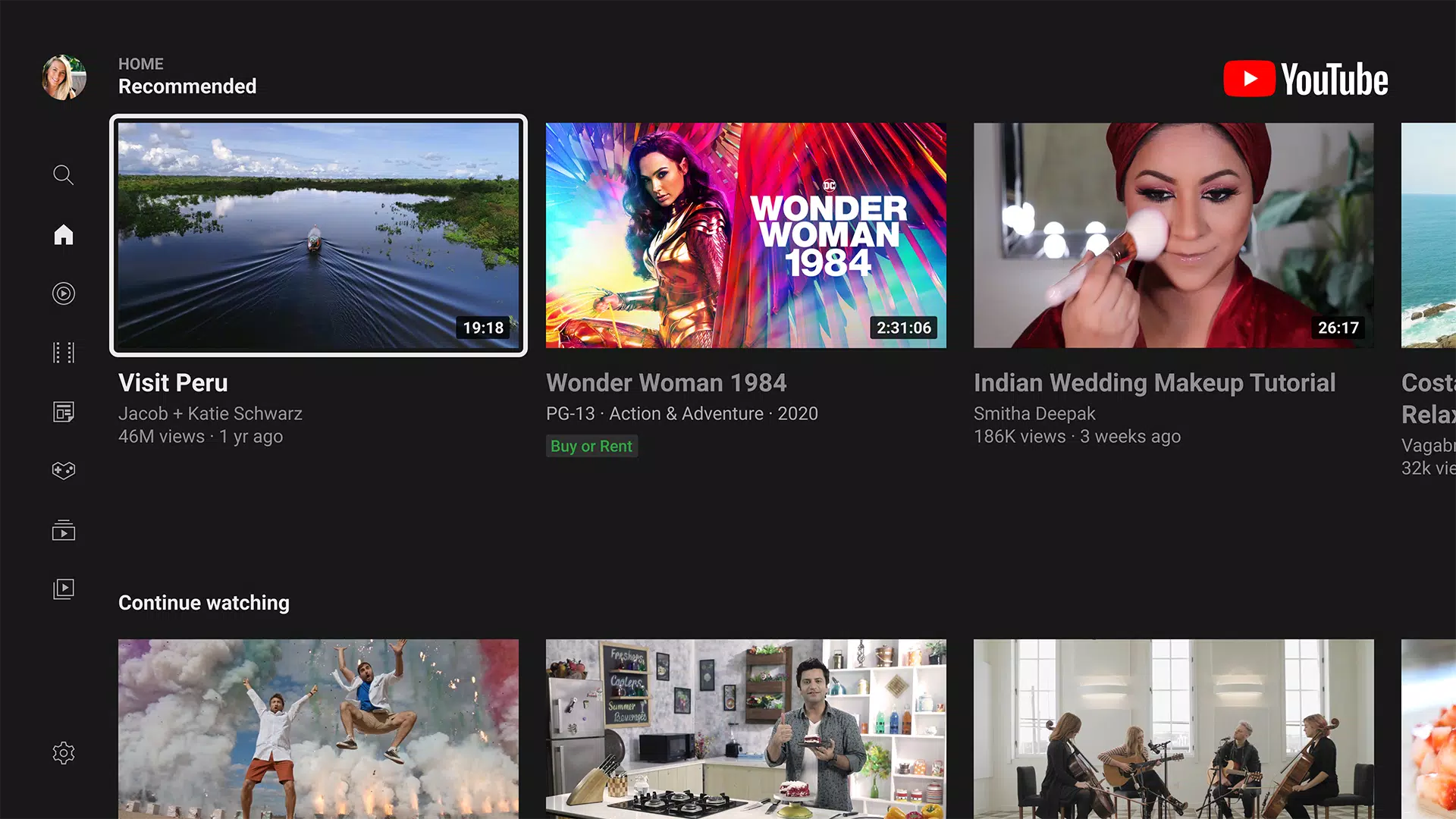 YouTube for Android TV屏幕截圖0