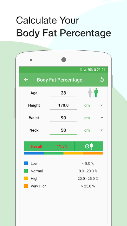 BMI Calculator: Weight Tracker屏幕截圖1