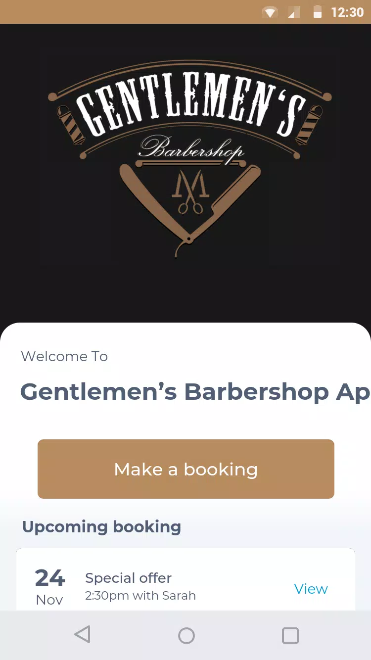 Gentlemen’s Barbershop App Ekran Görüntüsü 0