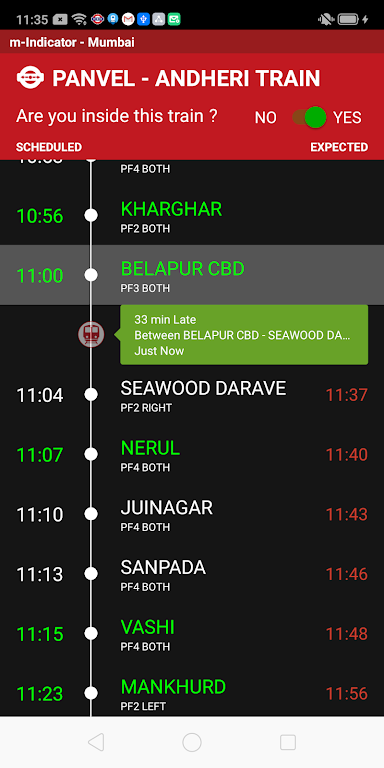 Screenshot m-Indicator: Mumbai Local 1