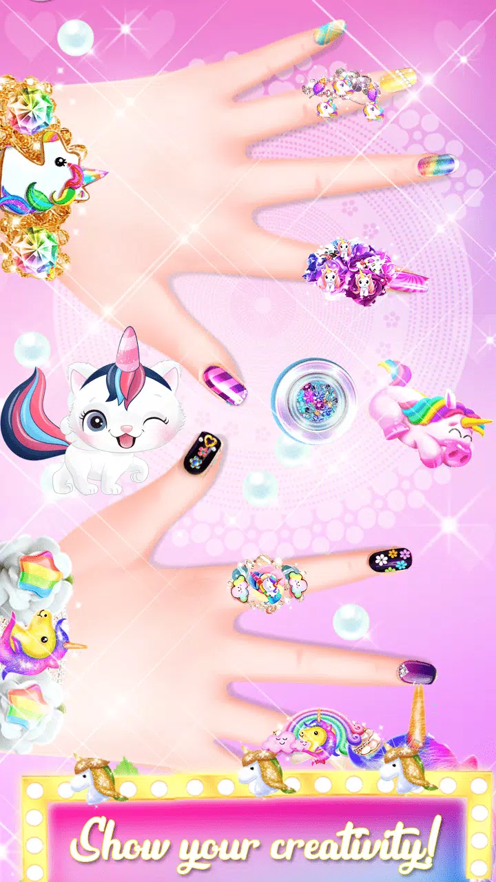 Unicorn Acrylic Nails Makeover Ảnh chụp màn hình 3