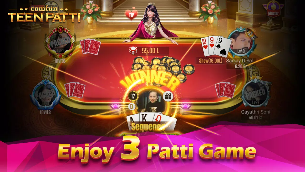 ภาพหน้าจอ Teen Patti Comfun Card Online 3