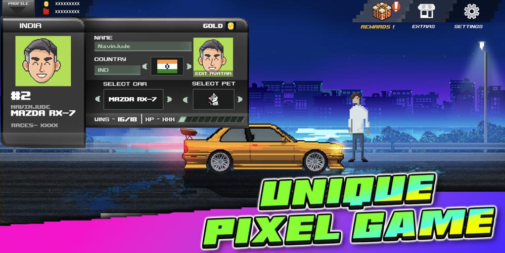 Pixel Car: Reckless Racer屏幕截圖1