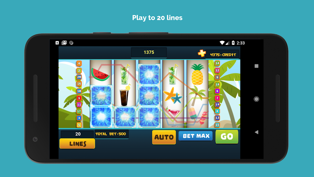 ภาพหน้าจอ Lucky Vegas - Summer Cocktail Slot Jackpot Machine 1