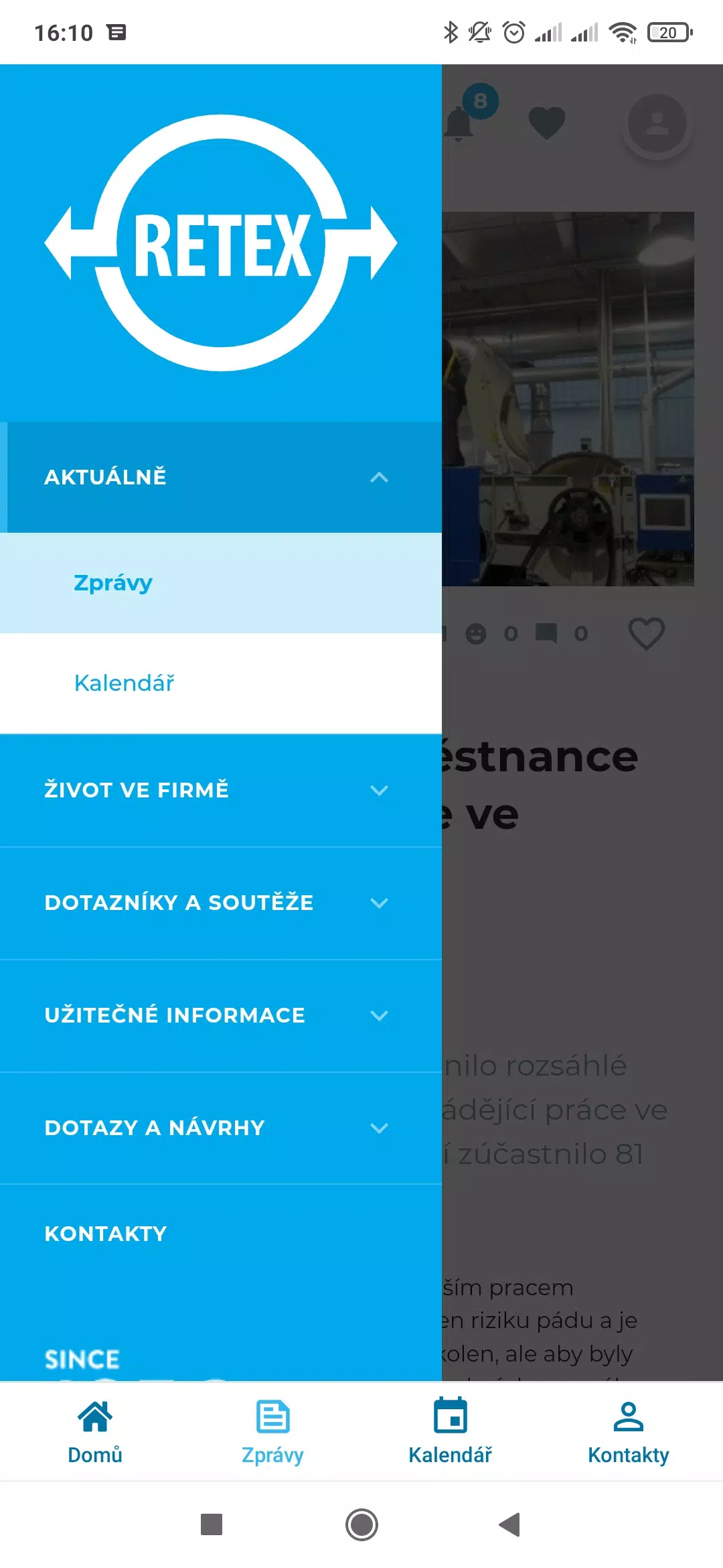 Retex INTRANET экрана 3