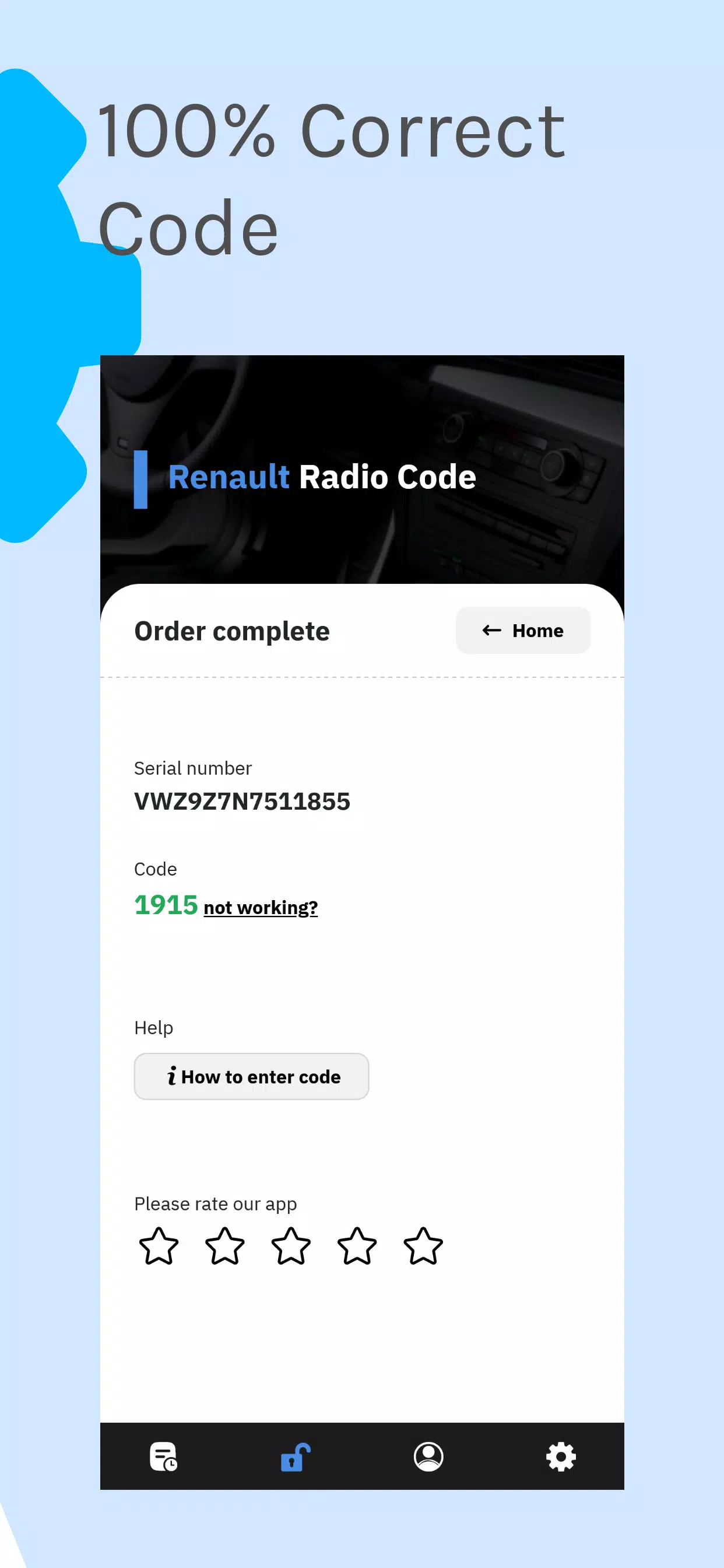 VW Radio Code Generator capture d’écran 2