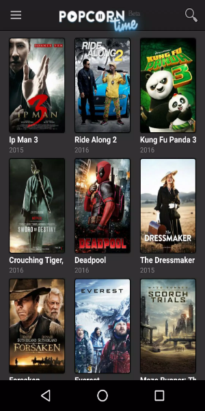 Popcorn time capture d’écran 1