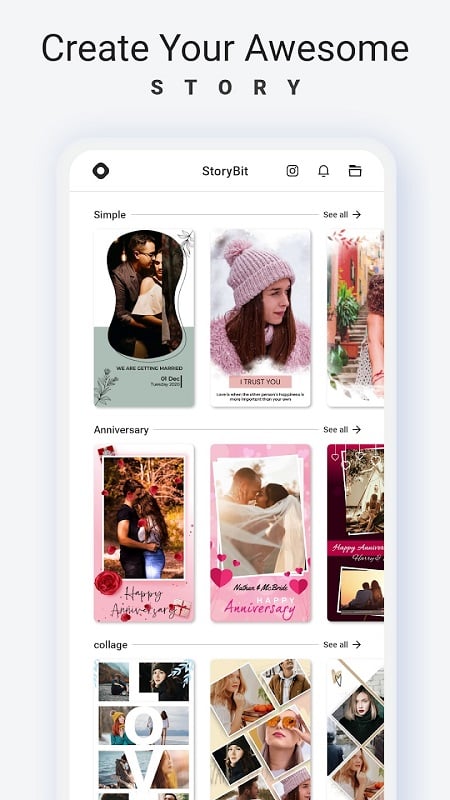 Story Bit | Story Video Maker 스크린샷 2