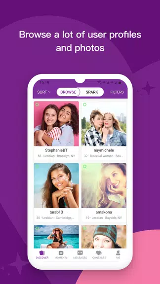 Les: Lesbian Dating & Chat App ảnh chụp màn hình 2