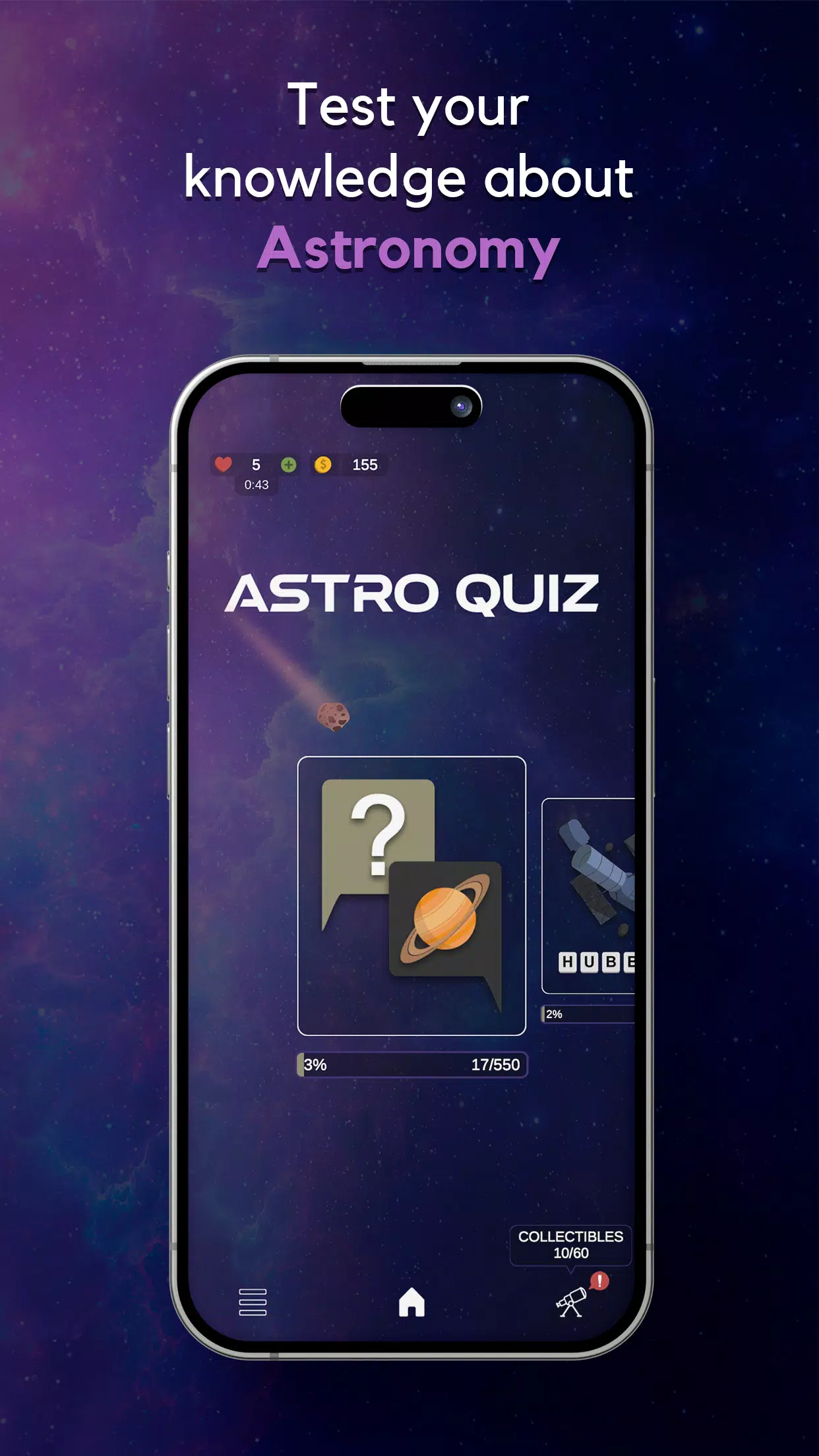 AstroQuiz - Learn Astronomy экрана 0