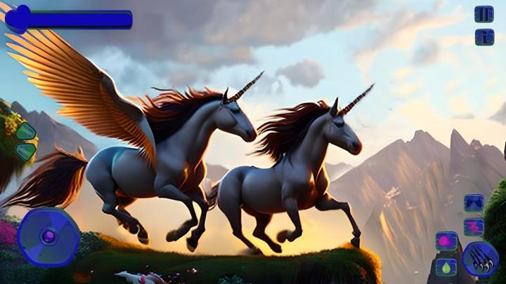 Magic Flying Unicorn Pony Game Captura de pantalla 0