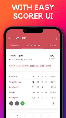 CricScorer-Cricket Scoring App Captura de pantalla 1