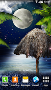 Tropical Night Live Wallpaper ekran görüntüsü 1