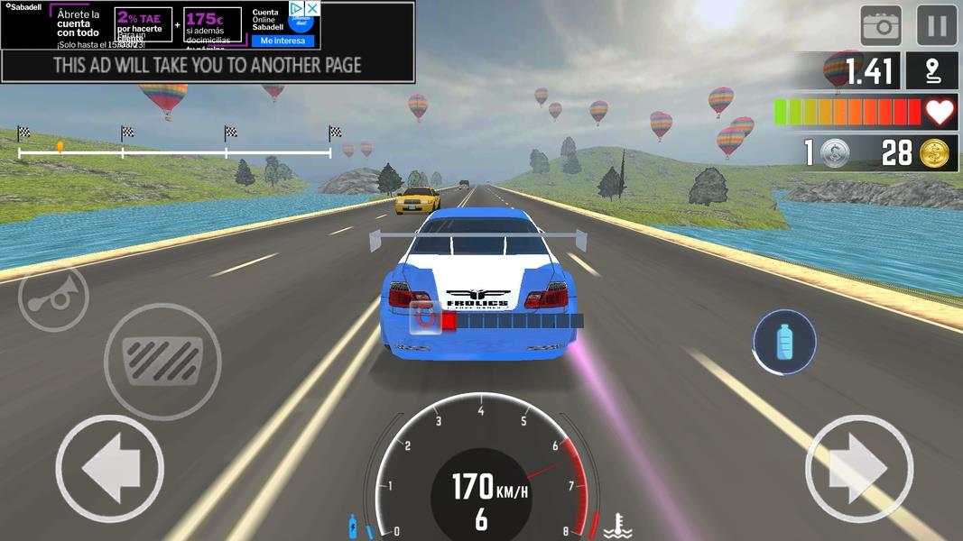 ภาพหน้าจอ Crazy Car Traffic Racing 1