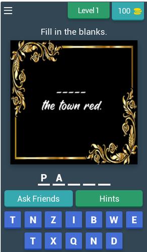 Fill in the Blank Word Quiz capture d’écran 0