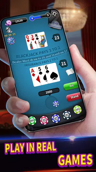 BlackJack 21 lite offline game screenshot 0