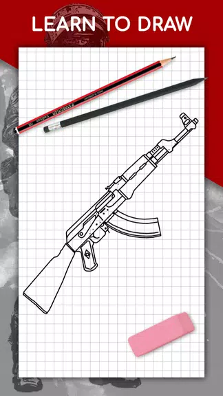 How to draw weapons by steps screenshot 0