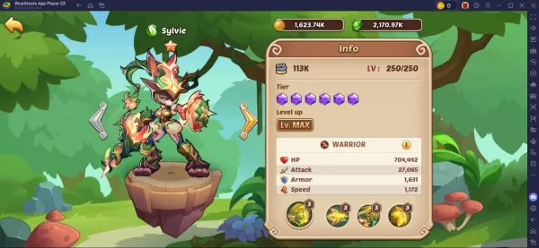 Sylvie in Idle Heroes: umiejętności, artefakty, kamienie i najlepsze ścieżki drzew