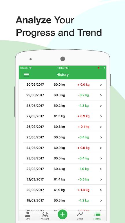 BMI Calculator: Weight Tracker屏幕截圖3