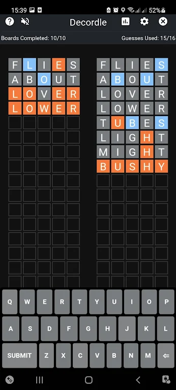 ภาพหน้าจอ Decordle : Word Finding Puzzle 0