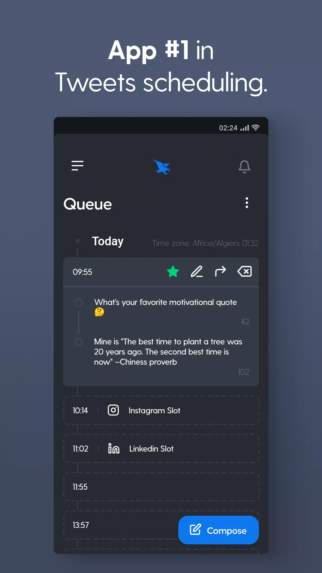 Hypefury - Companion app ကိုဖန်သားပြင်1