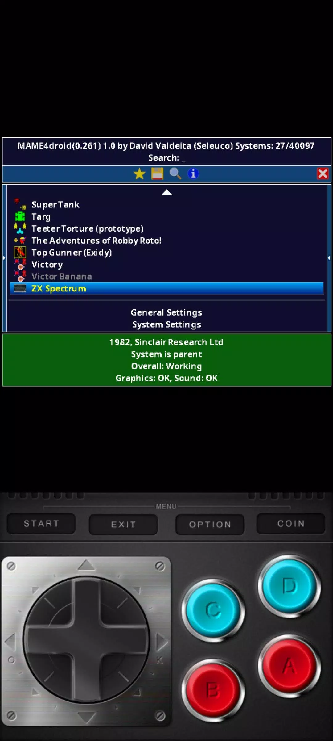 MAME4droid  2024 (0.270) capture d’écran 0