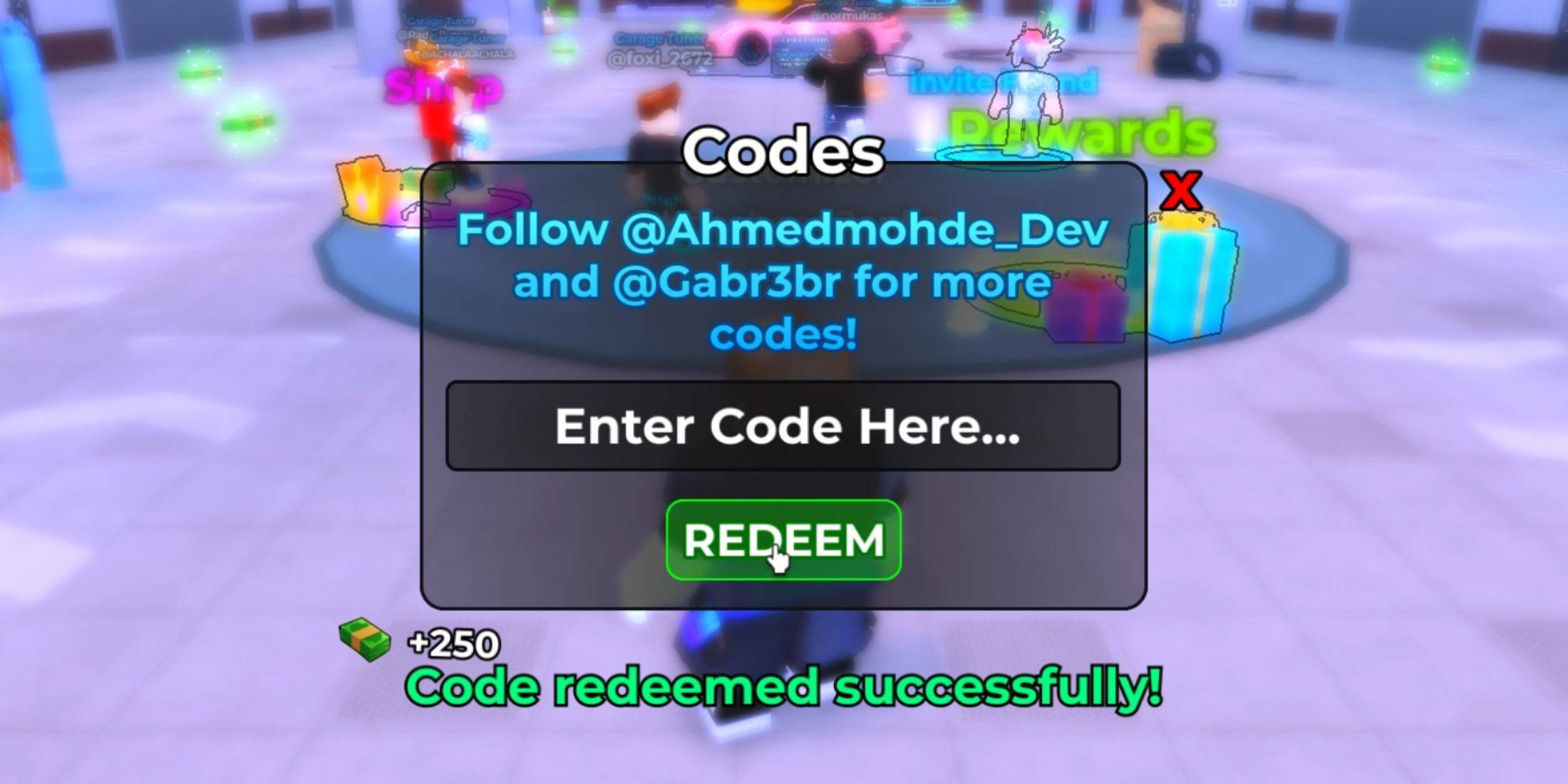 Redeeming Codes