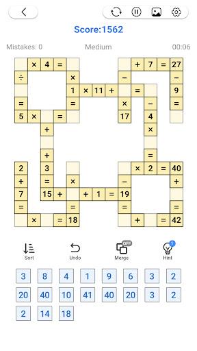 Screenshot Math Number: Cross Math Puzzle 2