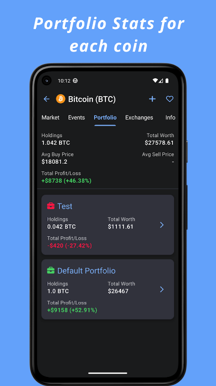 Screenshot Crypto Hub Coin Stats Tracker 0