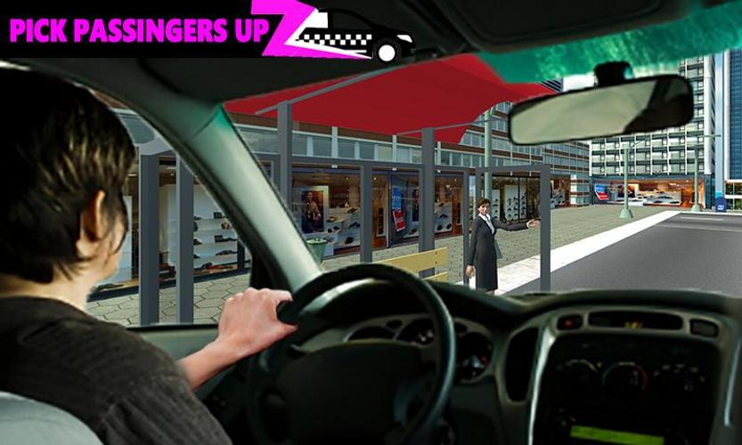 Pink Taxi Driving Game 3D ကိုဖန်သားပြင်3
