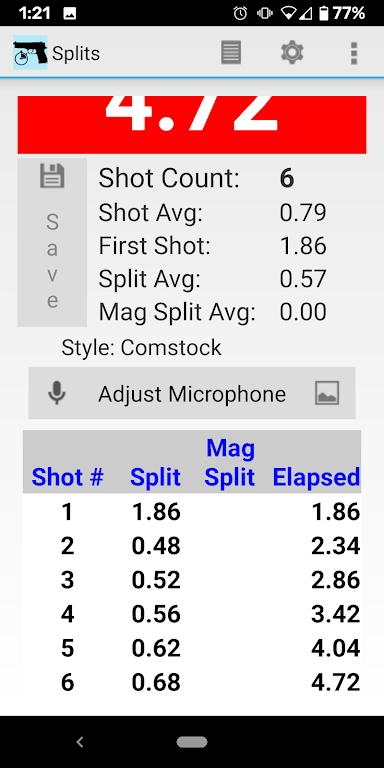 Splits - Shot Timer screenshot 1