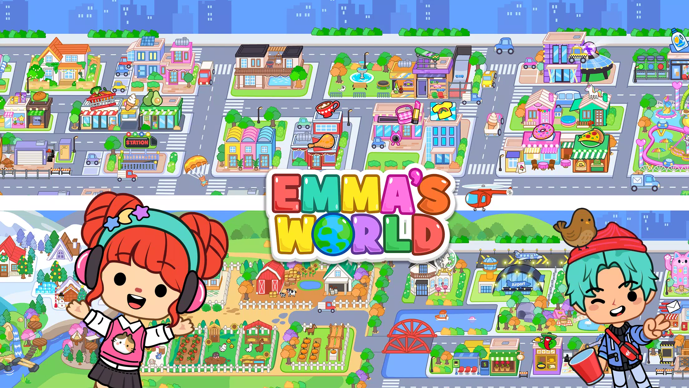 Emma's World - Town & Family Скриншот 1