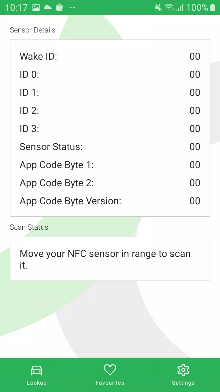 Tyresure NFC экрана 2