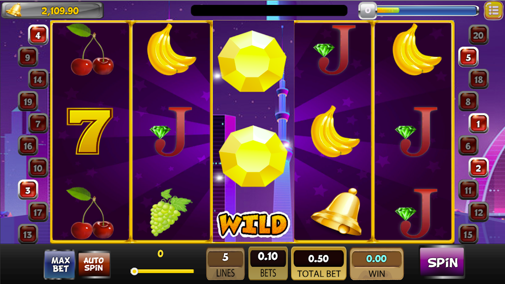 SlotMan - Free Classic Vegas Slot Machine 777 스크린샷 1