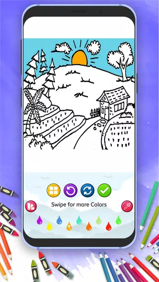 Scenery Coloring Book ကိုဖန်သားပြင်3