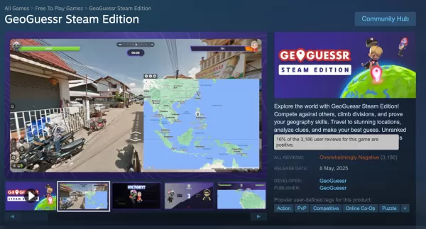 Geoguessr reageert op feedback te midden van slechte stoomrecensies