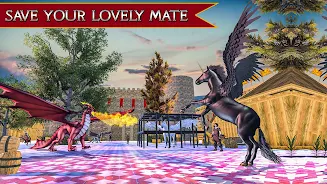 Flying Unicorn Horse Game captura de pantalla 2