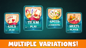 Canasta Plus Offline Card Game zrzut ekranu 1