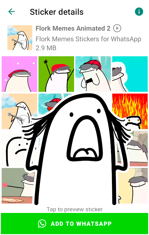 Flork memes stickers WASticker screenshot 1