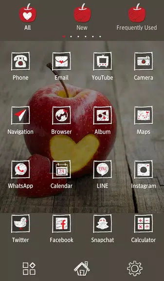 Heart Apple Theme +HOME ကိုဖန်သားပြင်1