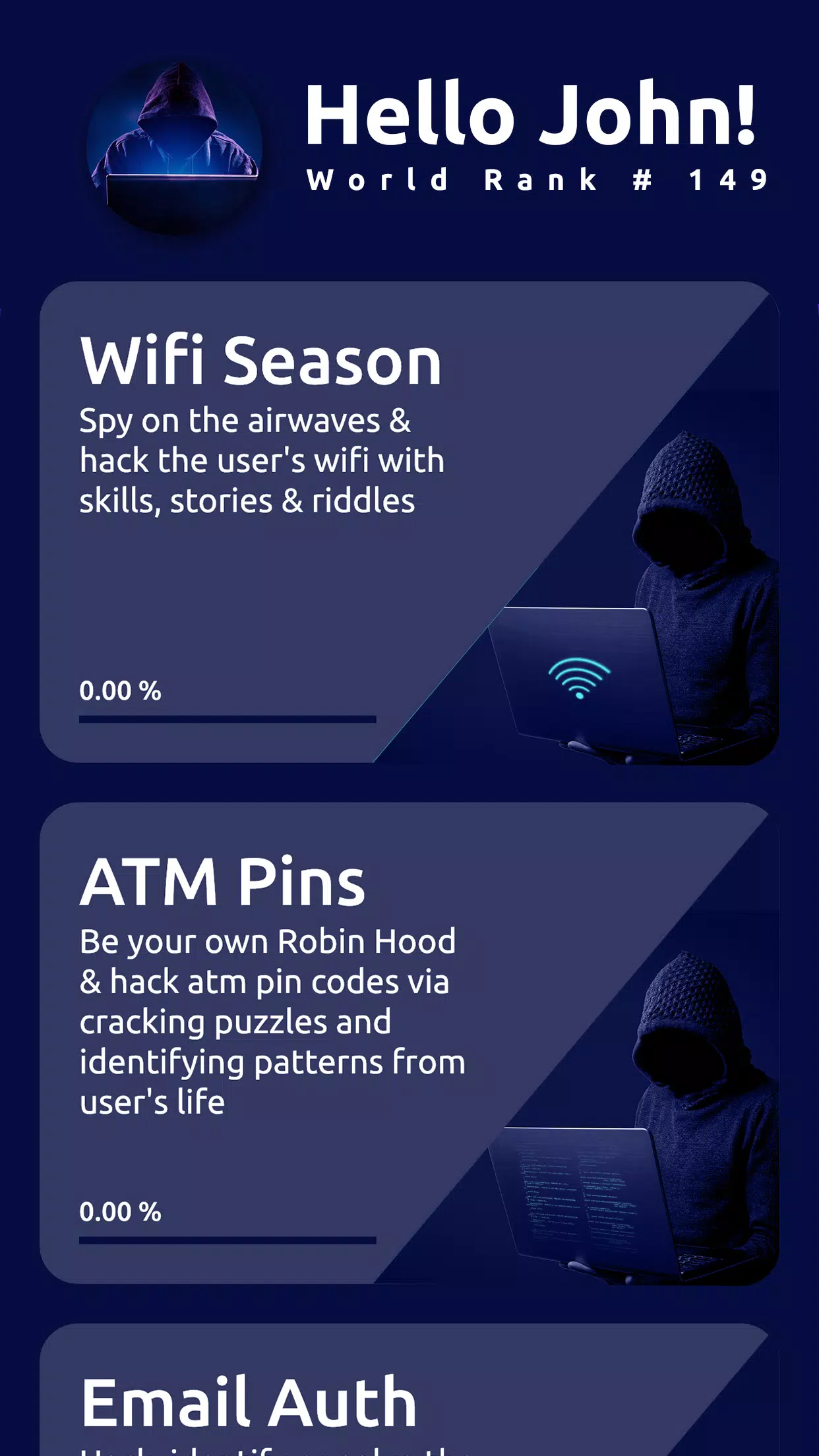 Screenshot Cyber Hacker Bot Hacking Game 1