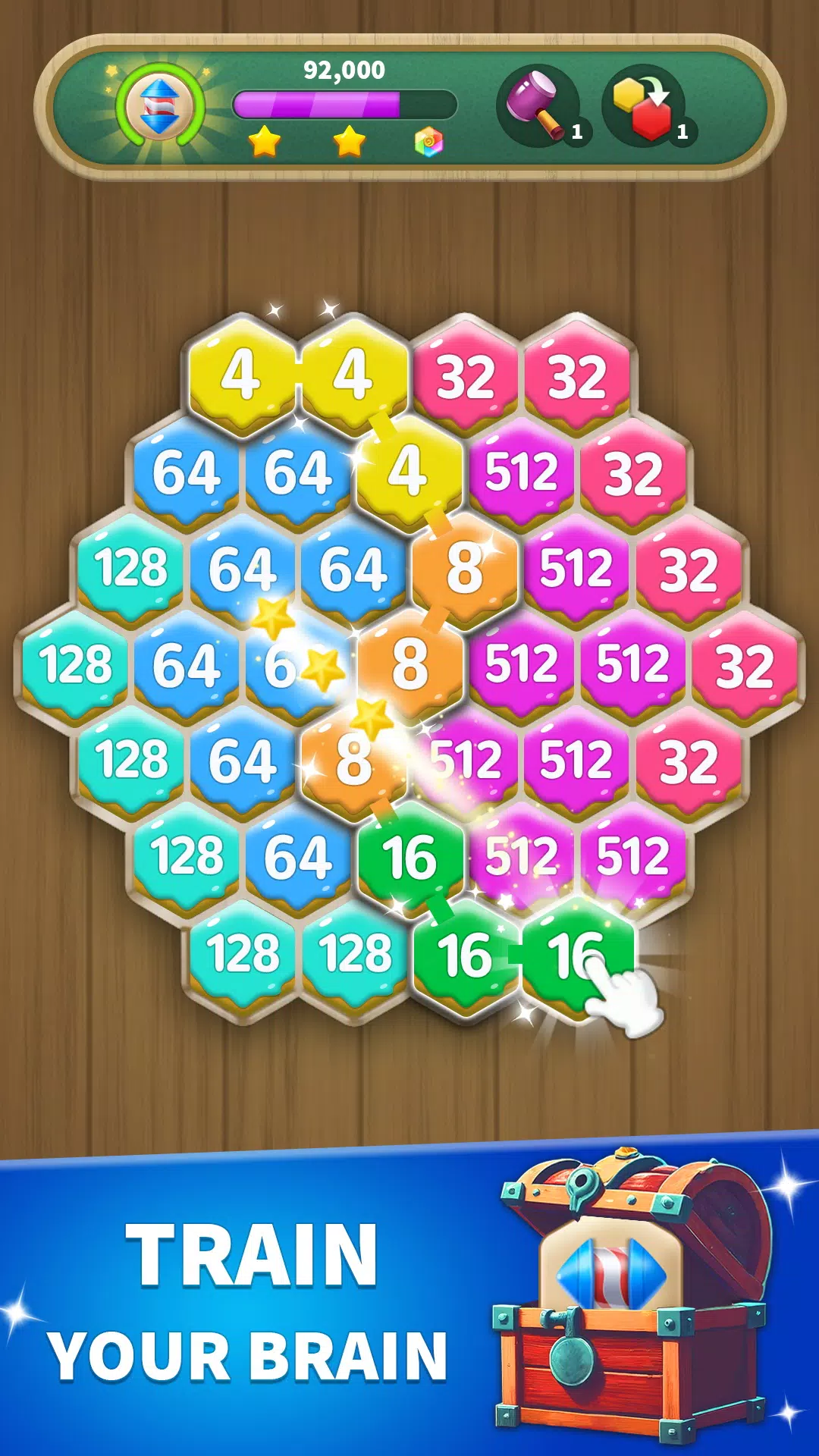 Hexa Connect: 2048 Puzzle screenshot 1