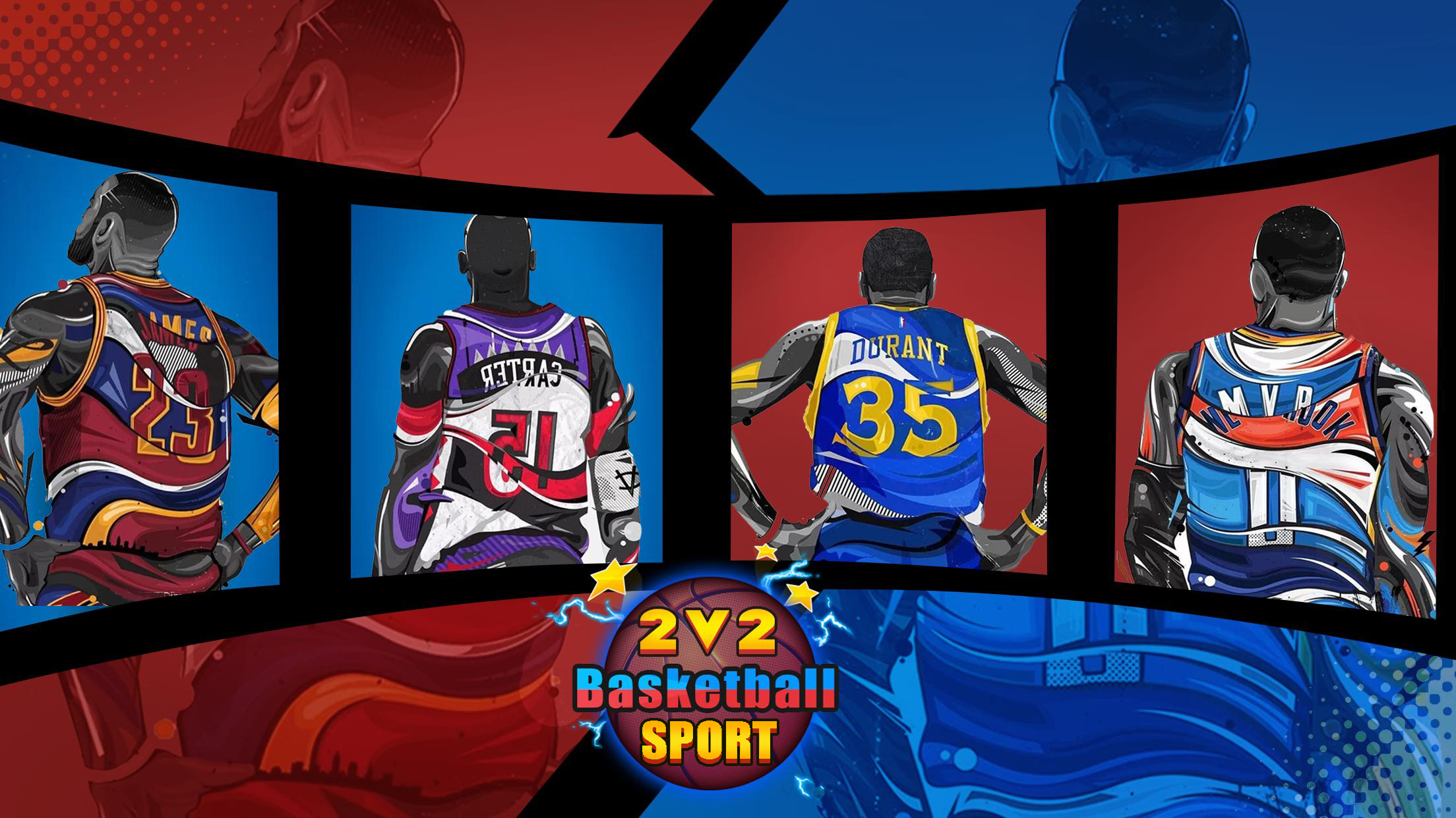 2 VS 2 Basketball Sports captura de pantalla 3