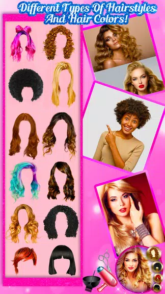 改變髮型美容應用程序：Hair Styler Pro屏幕截圖1
