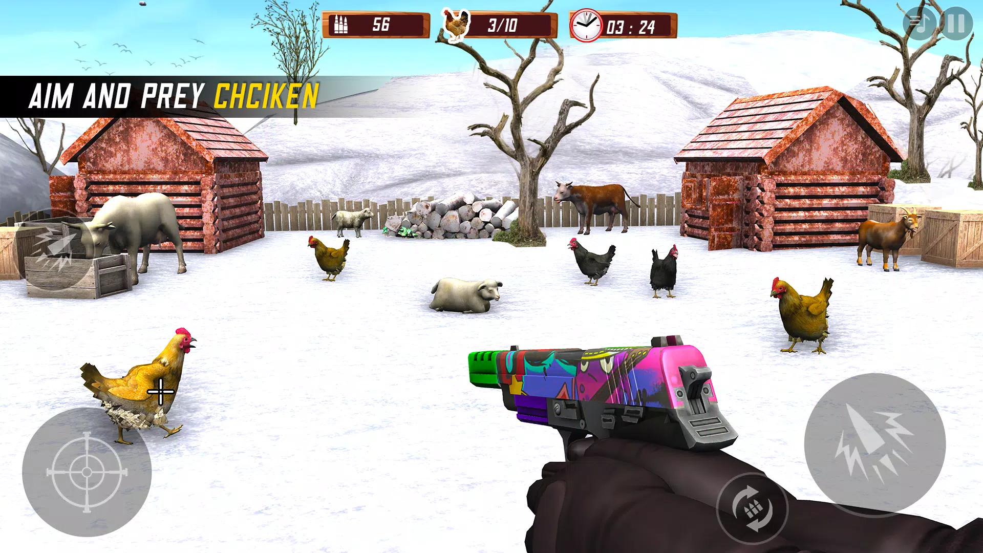 Chicken Shooting 3D Hunt Games Zrzut ekranu 1