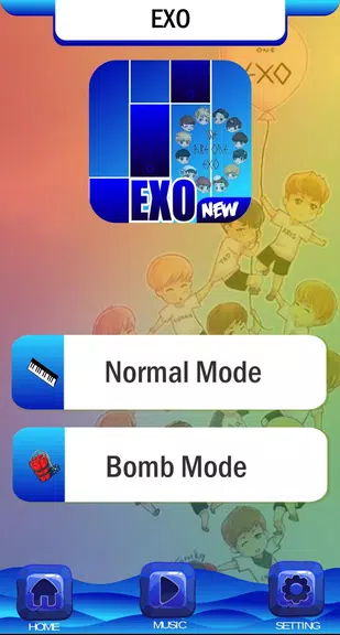 EXO Chibi Piano Tiles Скриншот 2